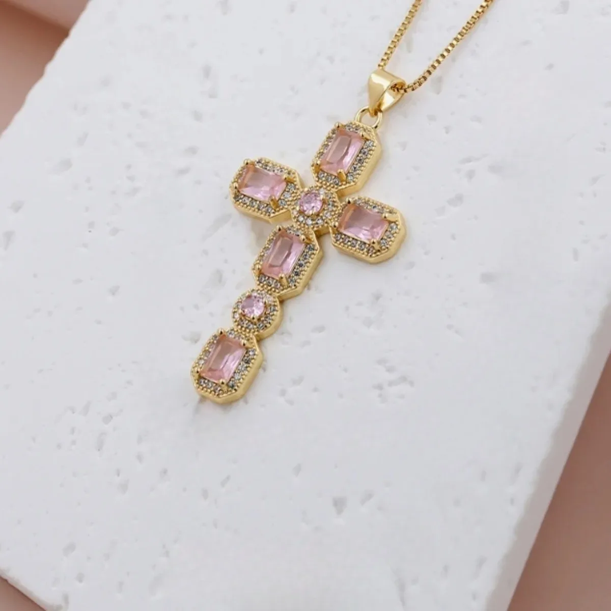 Virgin Mary Necklace Cross Series Pendant For Daily Casual Wear Accessories
