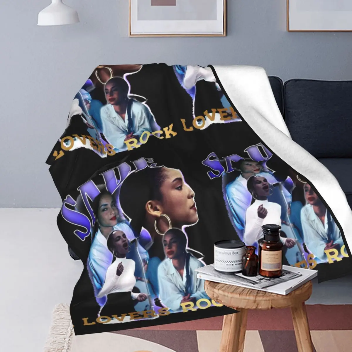 S-Sade Adu Hip Hop Blanket Cover Fleece Throw Blankets Airplane Travel Personalised Lightweight Bedsprea