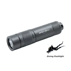 Small Aluminum Alloy Diving Flashlight SST20 300 Lumen IP68 100M Deep Water Rechargeable 18650 LED Dive Light