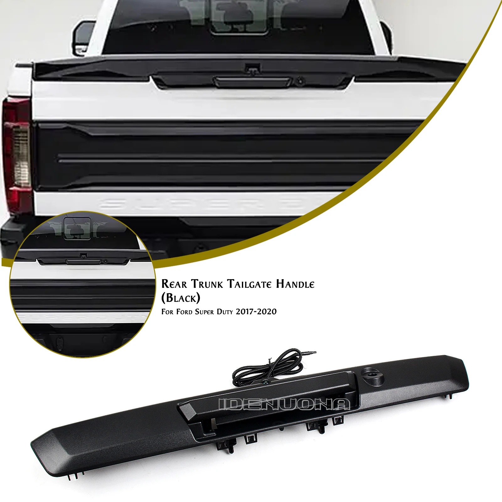 Rear Trunk Backup Camera Tailgate Handle Hatch Lid For Ford Super Duty 2017-2020
