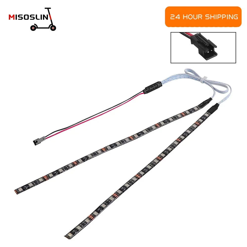 Waterproof Night Warning Light Electric Scooter Accessories LED Lights Strip Flashlight Bar Lamp For Kugoo M4/M4 Pro Replacement