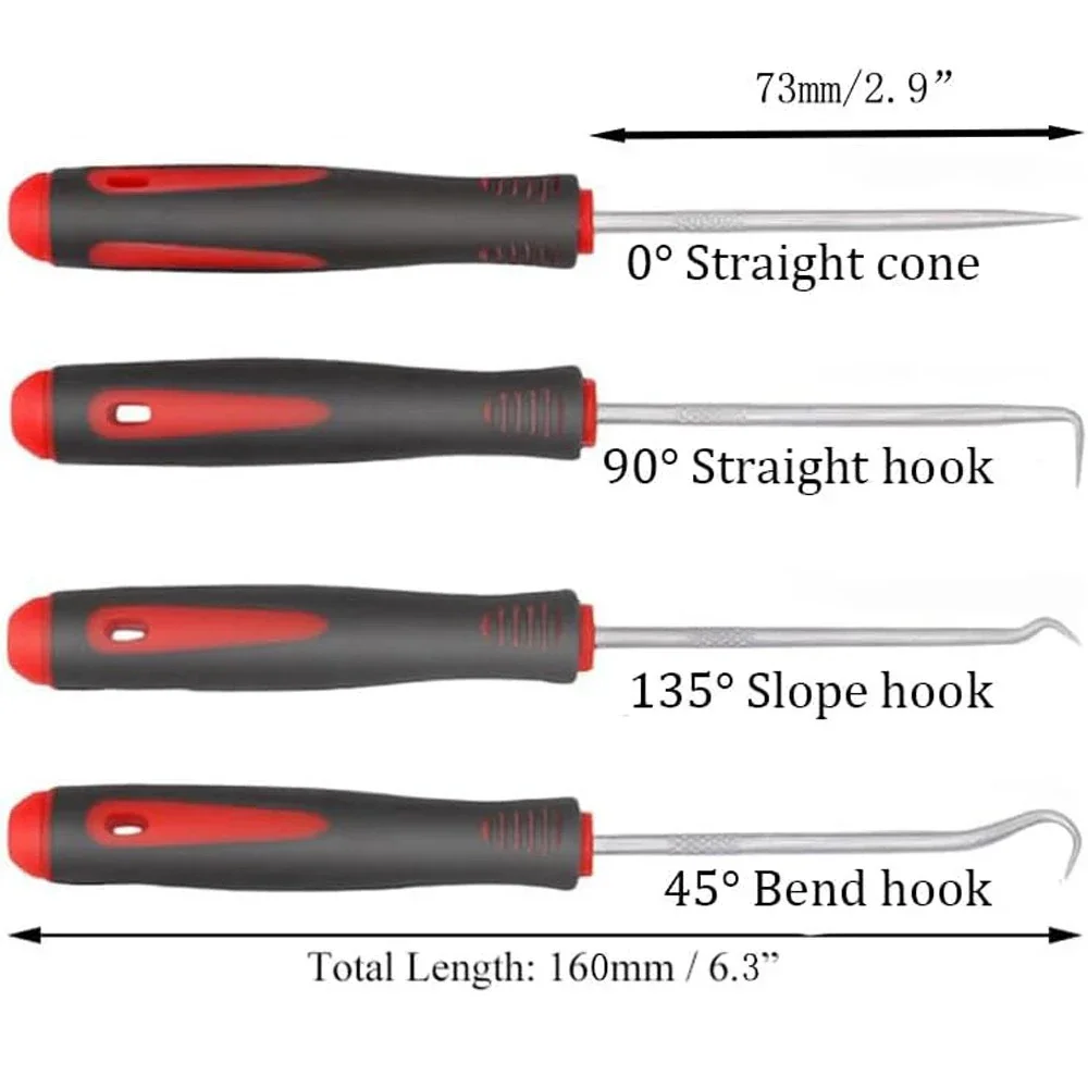 سيارة السيارات مركبة النفط ختم المفكات مجموعة O-حلقة ختم طوقا مجتذب مزيل اختيار السنانير أدوات ختم أدوات إصلاح 16 سنتيمتر 4 قطعة #4