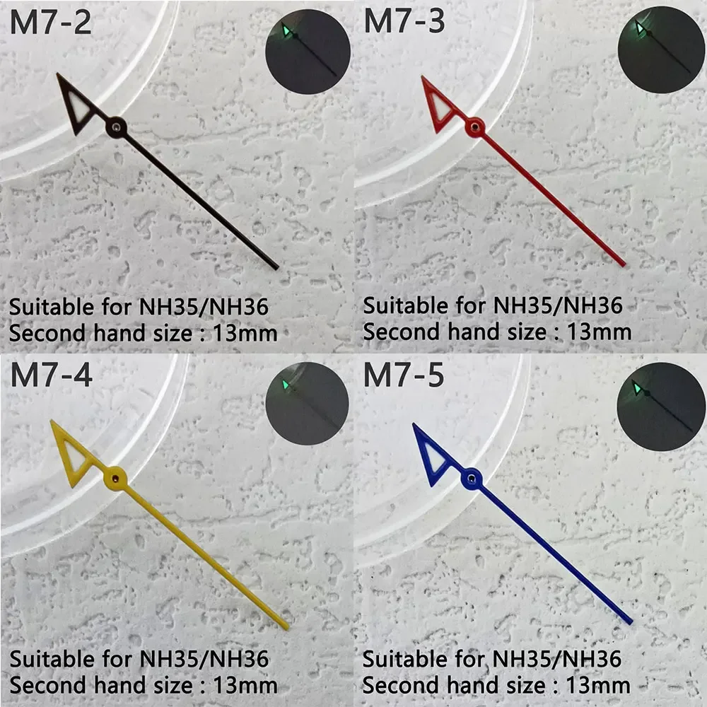 時計用の緑色の発光ハンド,交換部品,中古ムーブメント,13mm,nh35,nh36