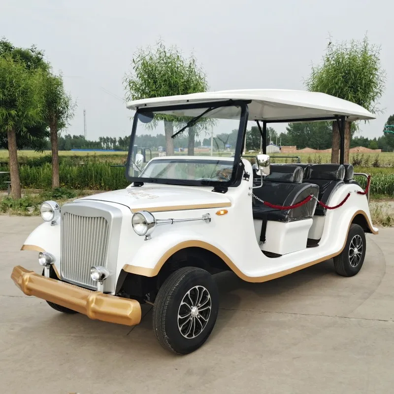 Best Selling Old Retro Golf Cart Buggy Antique Sightseeing Bus Electric Vintage Classic Car For Adults Street Legal