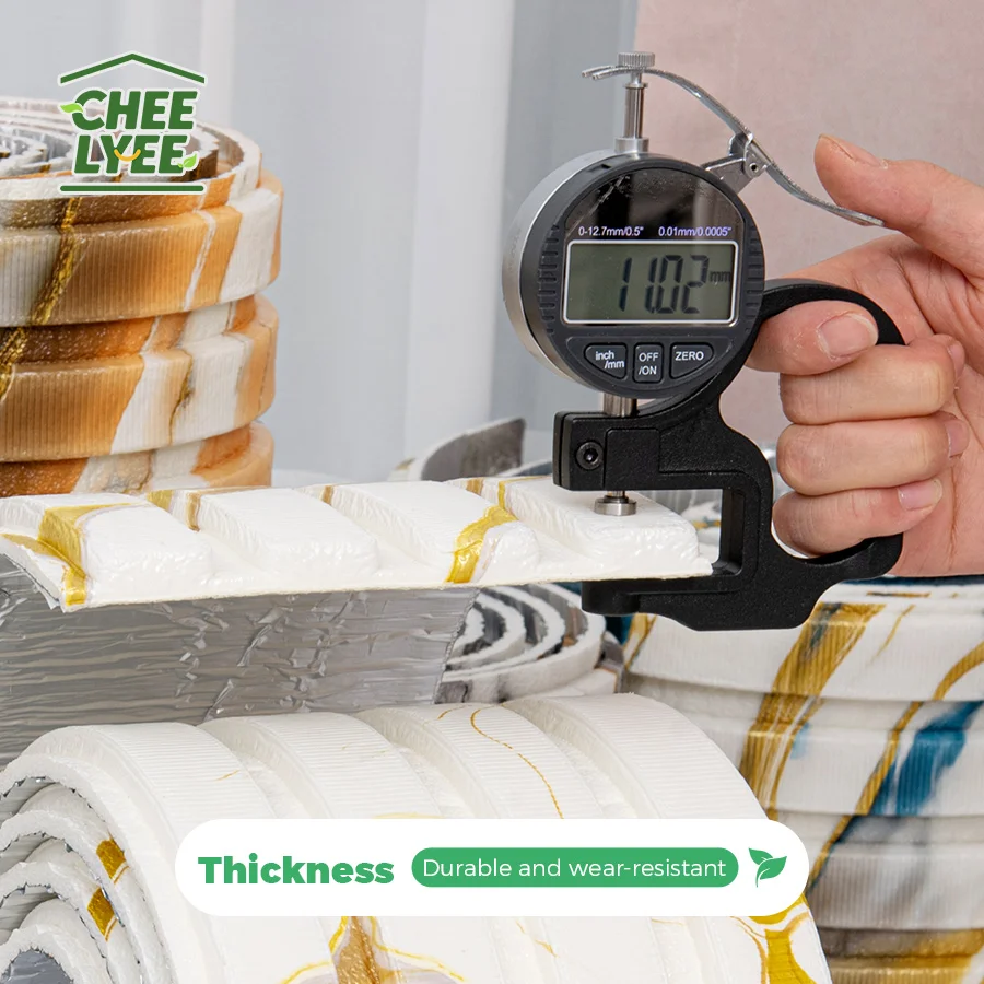 1 لفة ملصق حائط من الفوم Sxp، لوحة حائط ثلاثية الأبعاد، سميكة 11 مم، لوح تنورة ذاتي اللصق، مناسب لجميع المساحات الداخلية #4