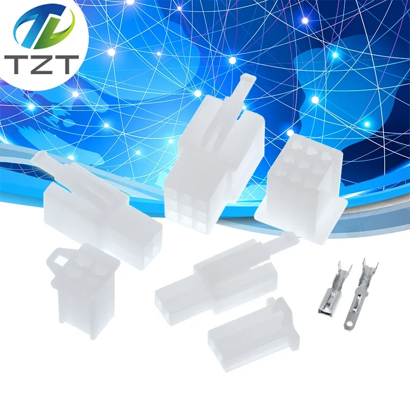 

10 компл., 2,8 мм, 2/3/4/6/9-контактный автомобильный разъем для электрических проводов 2,8, мужской и женский разъем для кабеля с клеммными блоками, комплекты вилок