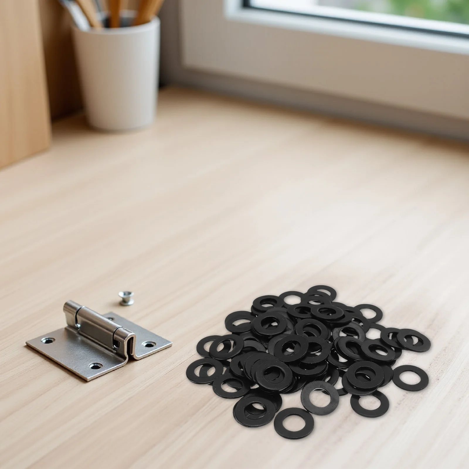 

100pcs M8 Stainless Steel Flat Washers Heavy Duty Metric Bolt Washer For Construction Automotive Machinery Diy Projects