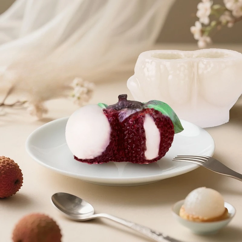

Lychee Rose Pudding Silicone Mold DIY Panna Cotta Chocolate Ice Cube Oven-free Dessert Fondant Mold Baking Accessories