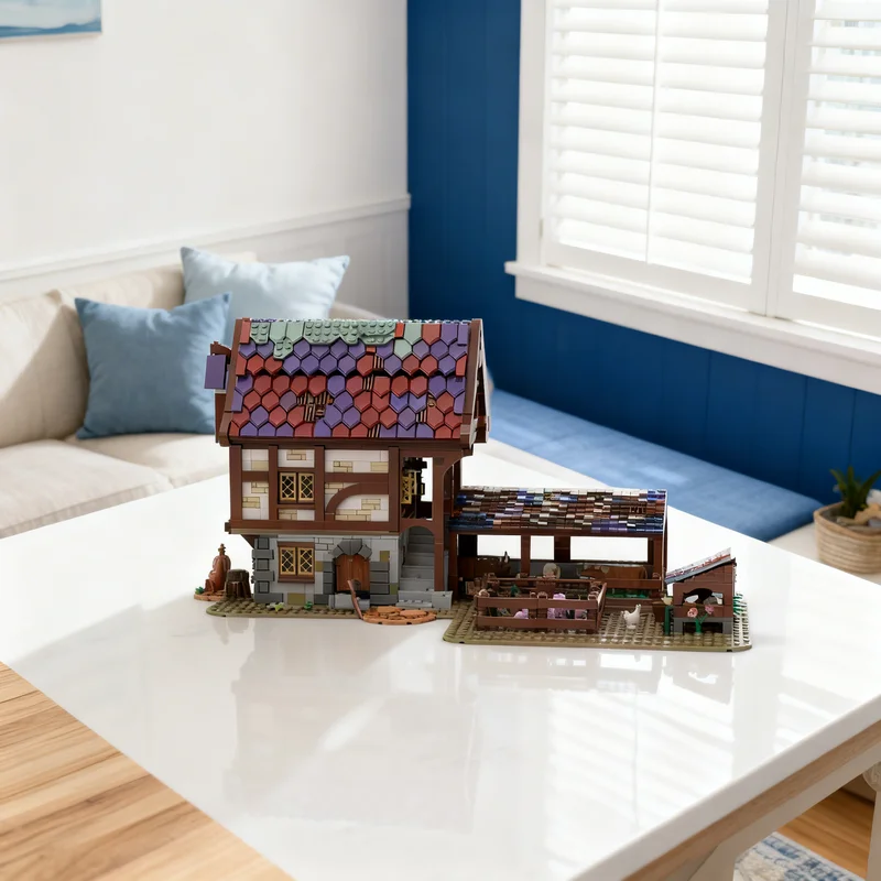 

2978pcs MOC Medieval Farm Based On Medieval Blacksmith Castle Model Building Blocks Architecture Toy Christmas Gifts Brick Kids