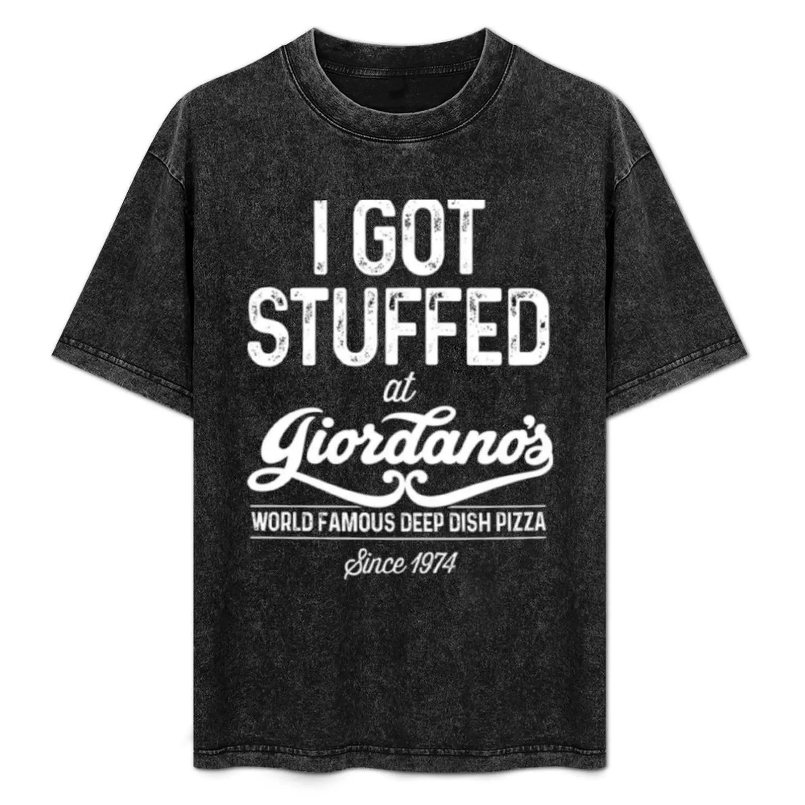 Футболка с надписью «I Got Stuffed At Giordano’s World Famous Deep Dish Pizza», повседневная рабочая футболка