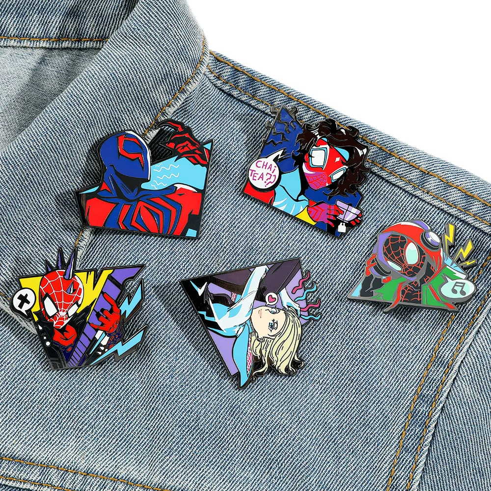 

Marvel Hard Enamel Pin Brooches Spider-Man: Across The Spider-Verse Badges on Backpack Clothing Accessories Jewelry Fans Gift