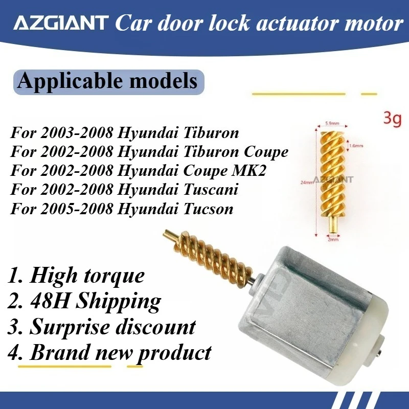 

For Kia Sportage/Hyundai Tiburon/Tiburon Coupe/Coupe MK2/Tuscani/Tucson AZGIANT Car door lock motor OEM new replacement motors