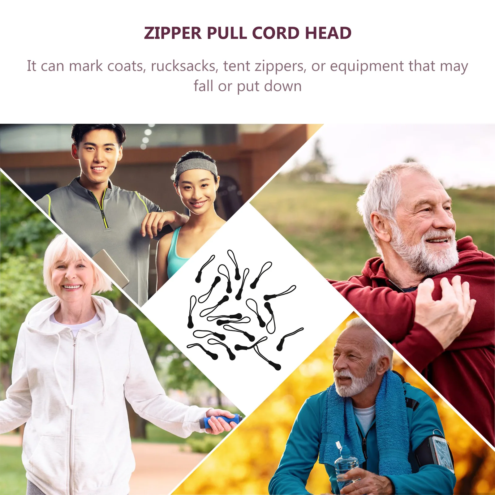 

20pcs Pulls Rope Heads Creative Clothes Zipper Pulls Replacement For Bags Coats Tents Light Durable Pu Tpu Zipper Accessories