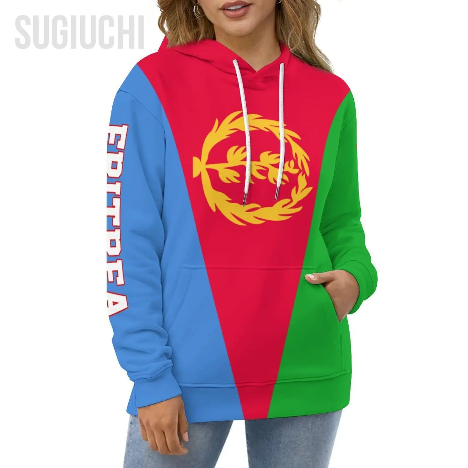 Unisex 3D Hoodie Eritrea Flag Men Women Polyester Harajuku Sweatshirt Pullover Hoodies Casual Cool