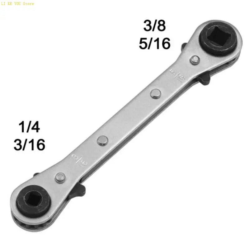 W3JE Ratcheting Wrench Air Conditioner Ratcheting Service Wrench for Refrigeration Equipment, Equipment Repair