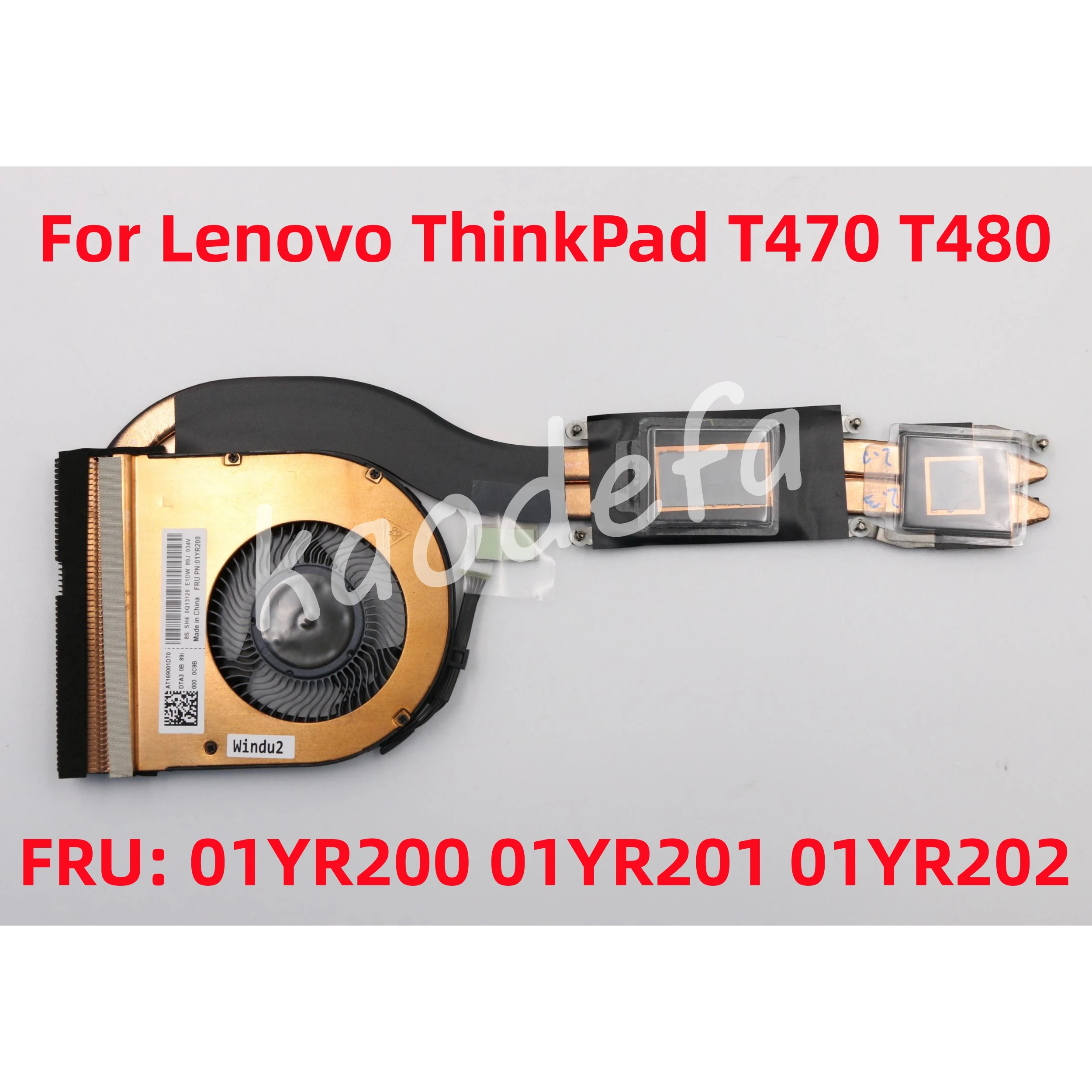 

For Lenovo ThinkPad T470 T480 SWG CPU Cooling Fan Heatsink Assembly Radiator Cooler FRU: 01YR200 01YR201 01AX724