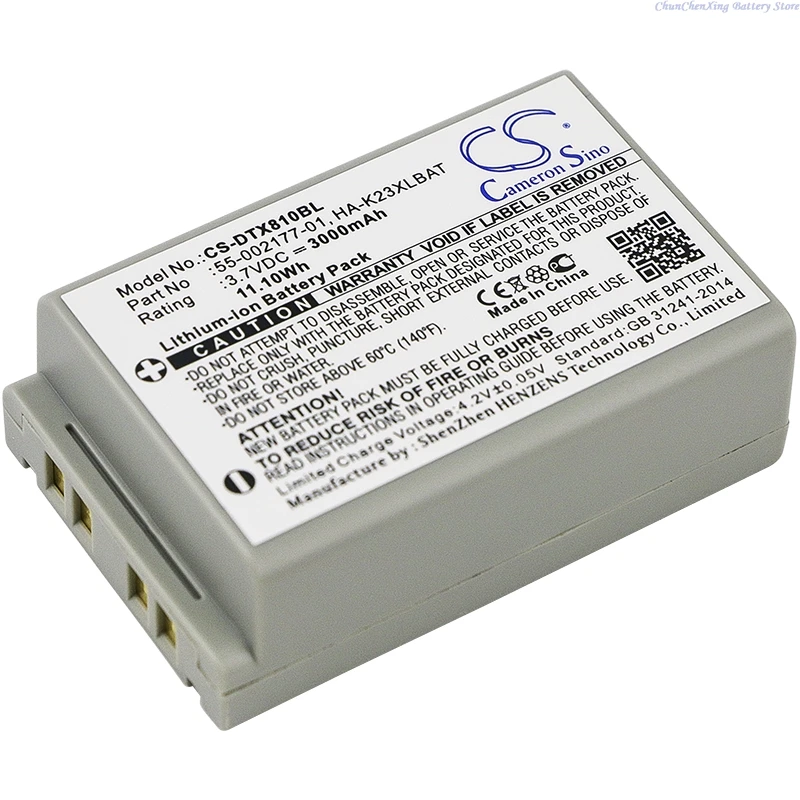 

Аккумулятор для сканера штрих-кода 3,7 В, 3000 мА 55- 002177 -01, HA-K23XLBAT для Casio DT-X8, DT-X200, DT-X8-10E, DT-X8-20E, DT-X8-10J, DT-X8-20J