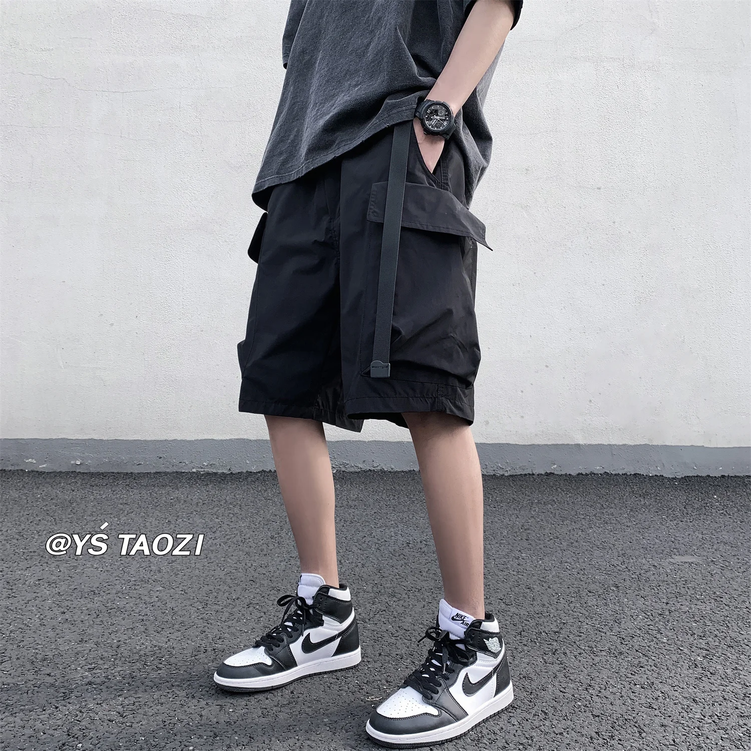 

Молодежные повседневные рабочие брюки, мужские летние спортивные брюки в американском ретро-стиле, свободного кроя, с прямыми штанинами, модные брюки-карго