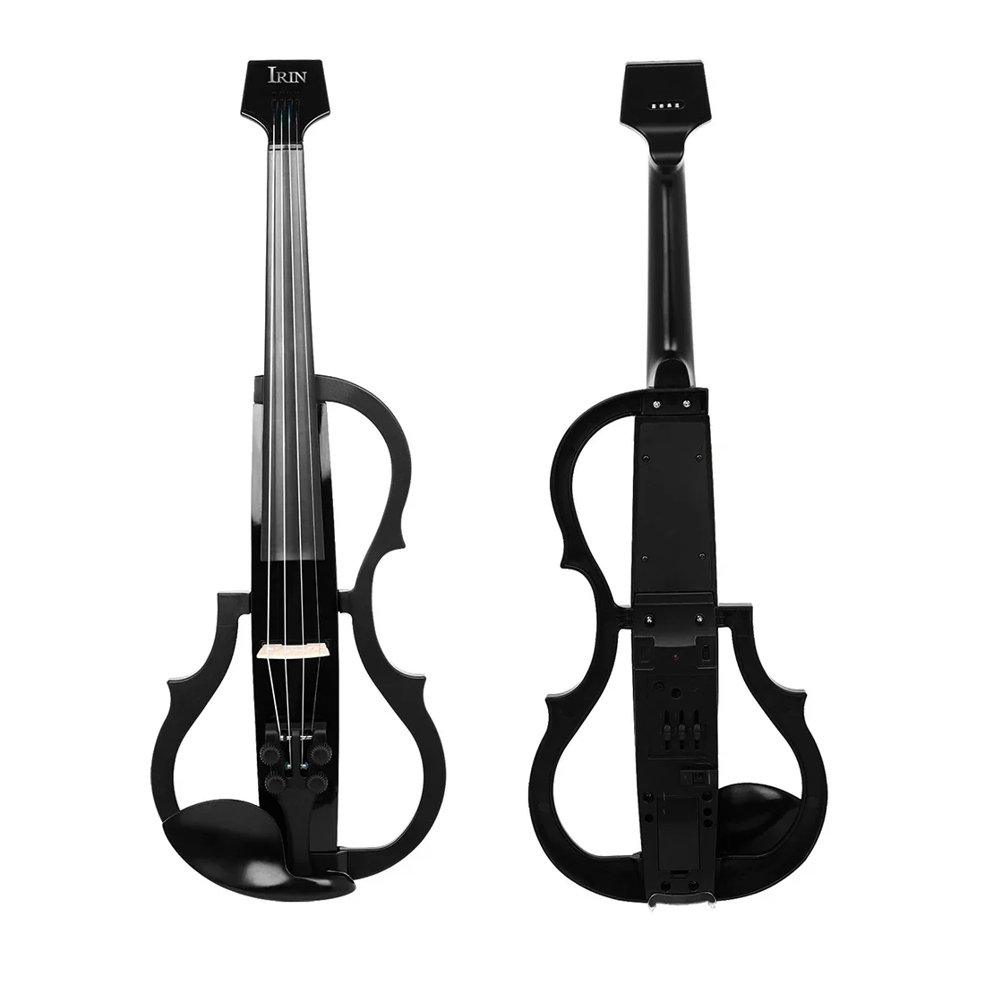 IRIN AU-10 4/4 Electric Violin Carbon Fiber Electric Fiddle String Instrument with Violin Shoulder Rests Cable Headphones