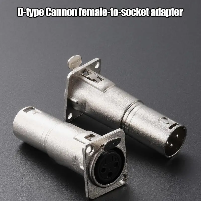 Three-Pin Panel Coupler for Signal Gender Conversion, with Metal Construction and a Two-Hole Fixed Mounting Face 896C