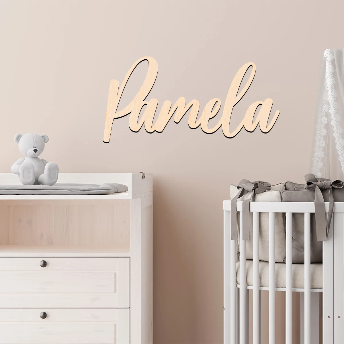 1 PC Durable KANYA example Personalized Name Wood Material Traditional Style Tabletop Decorative Plaque for Bedroom