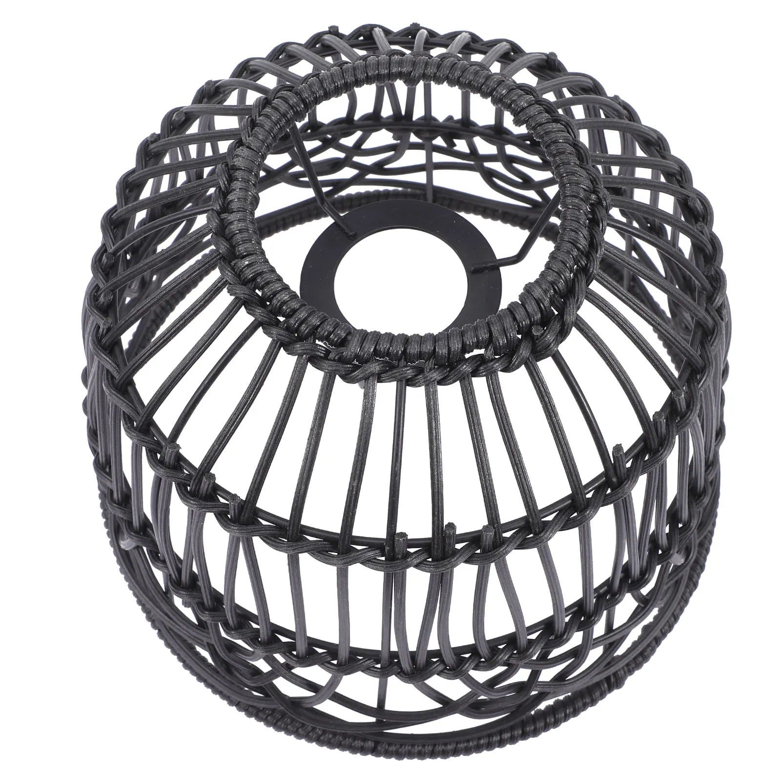 

Chandelier Shade Hanging Lampshade American Style Rustic Rattan Woven Light Cover Metal Decorative Shades