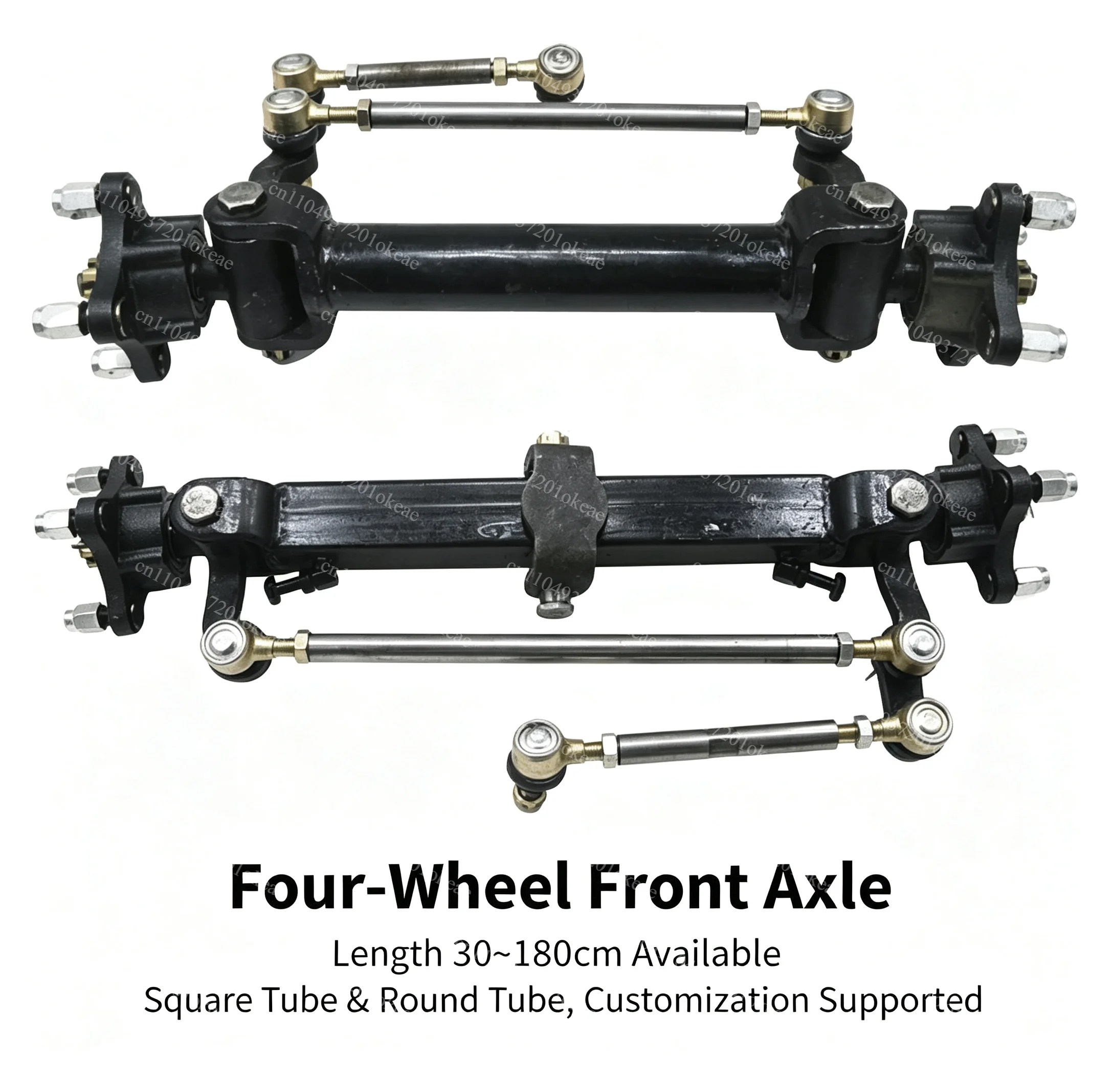Electric 4-Wheeler Front Axle Assembly, Disc Brake Steering Bridge for Sightseeing Car, Agricultural & Dining Vehicle