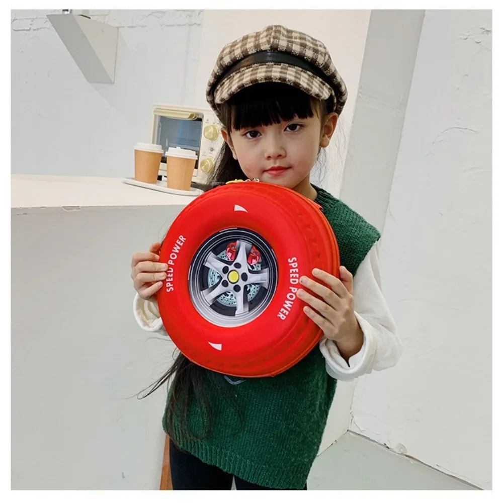 Colorful Tyre Shaped Children's Schoolbag EVA Wheel 3D Cartoon Backpack Large Capacity Waterproof Kid Backpack