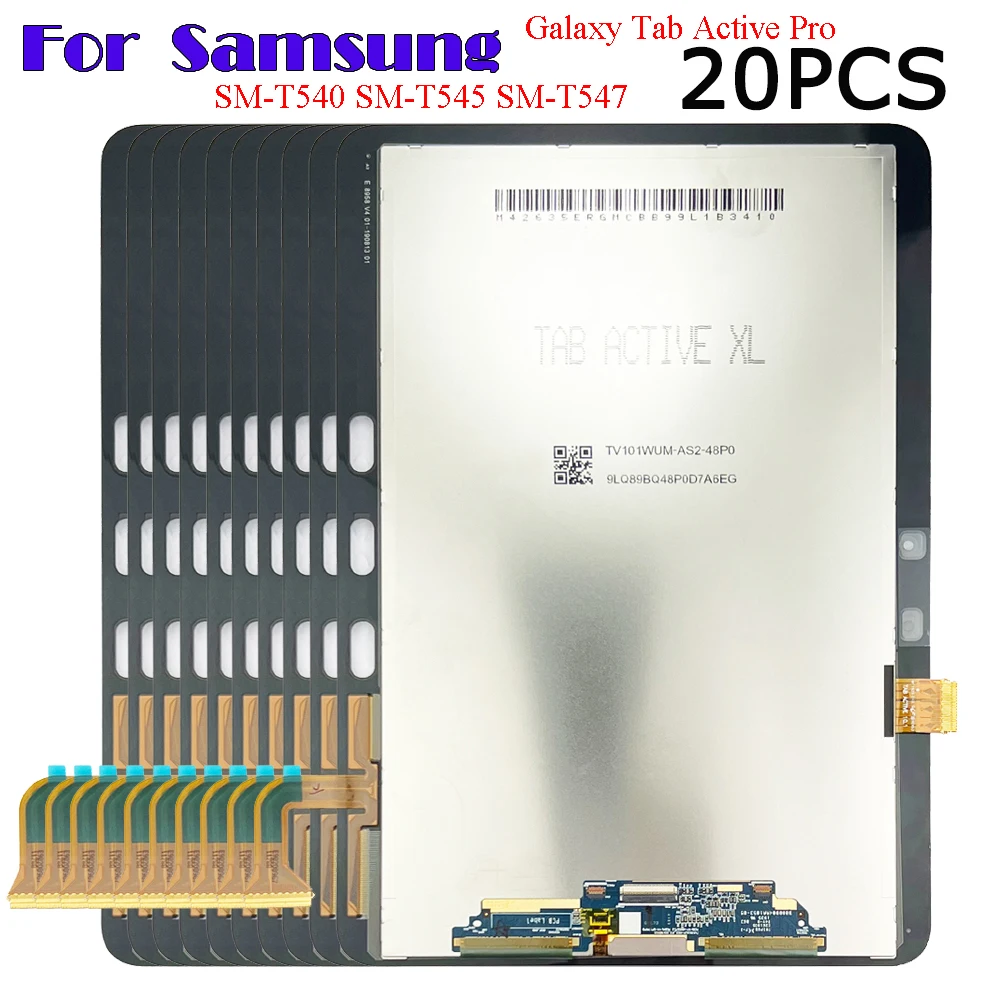 

20PCS For Samsung Galaxy Tab Active Pro SM-T545 T547 LTE SM-T540 Wi-Fi LCD Display Touch Screen Digitizer Assembly Replacement