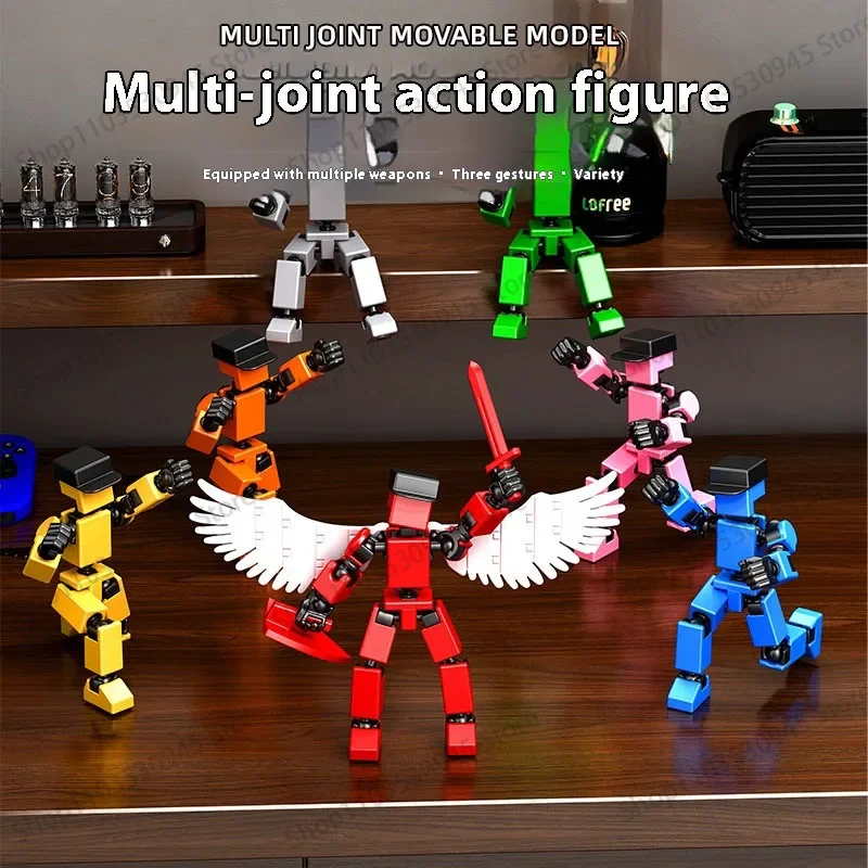 New MINI 3D Joint Man Personalized Assembly Doll Desktop Ornament Decor Decompression Toy Personalized Gift Bedroom Ornament