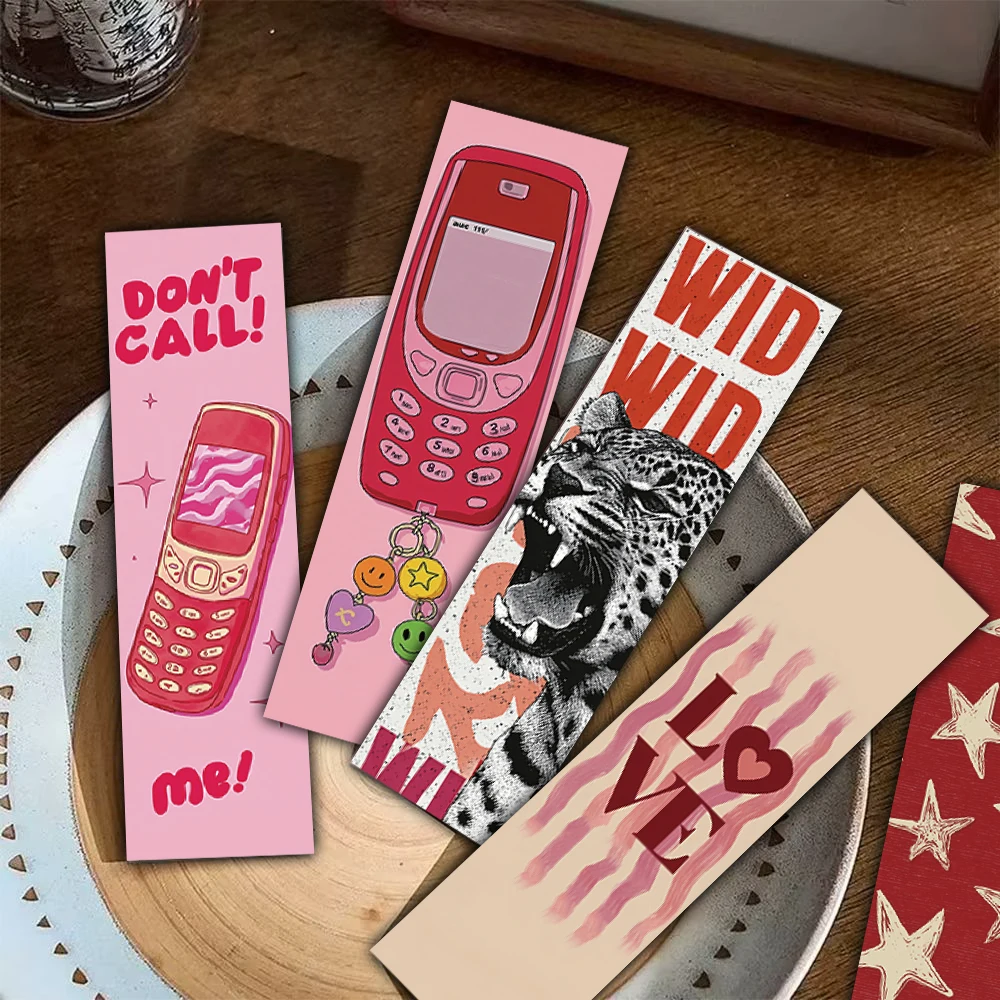 30PCS Vintage Y2k Print Bookmarks Creative Office High Beauty Cards Reading Book Stationery Minimalist Art DIY Cards Bookmark