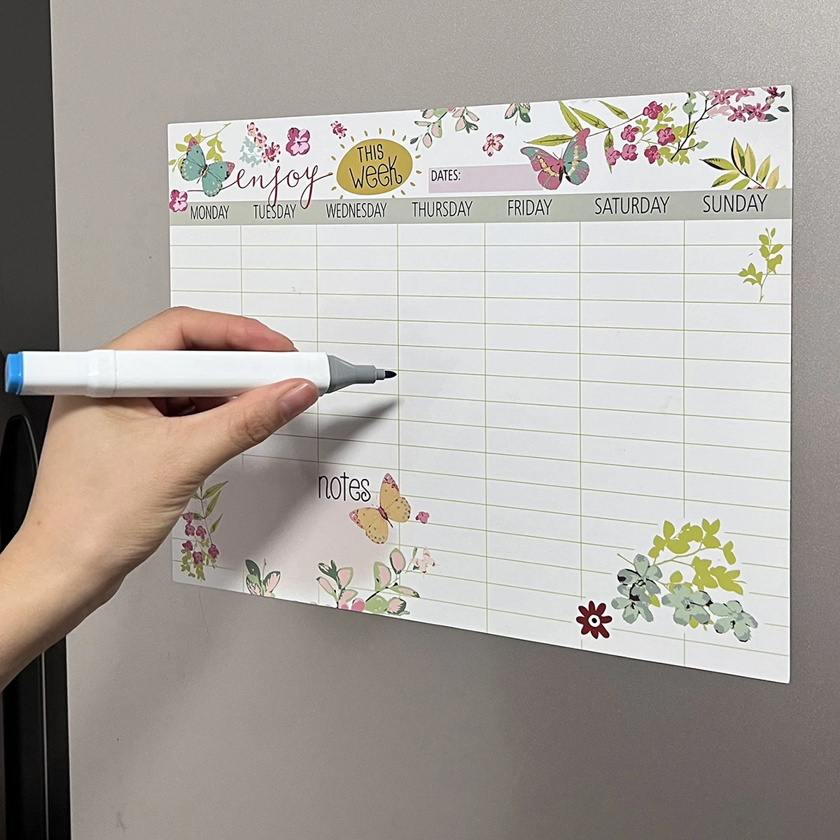 1 magnetic refrigerator sticker message board with erasable soft whiteboard sticker weekly schedule