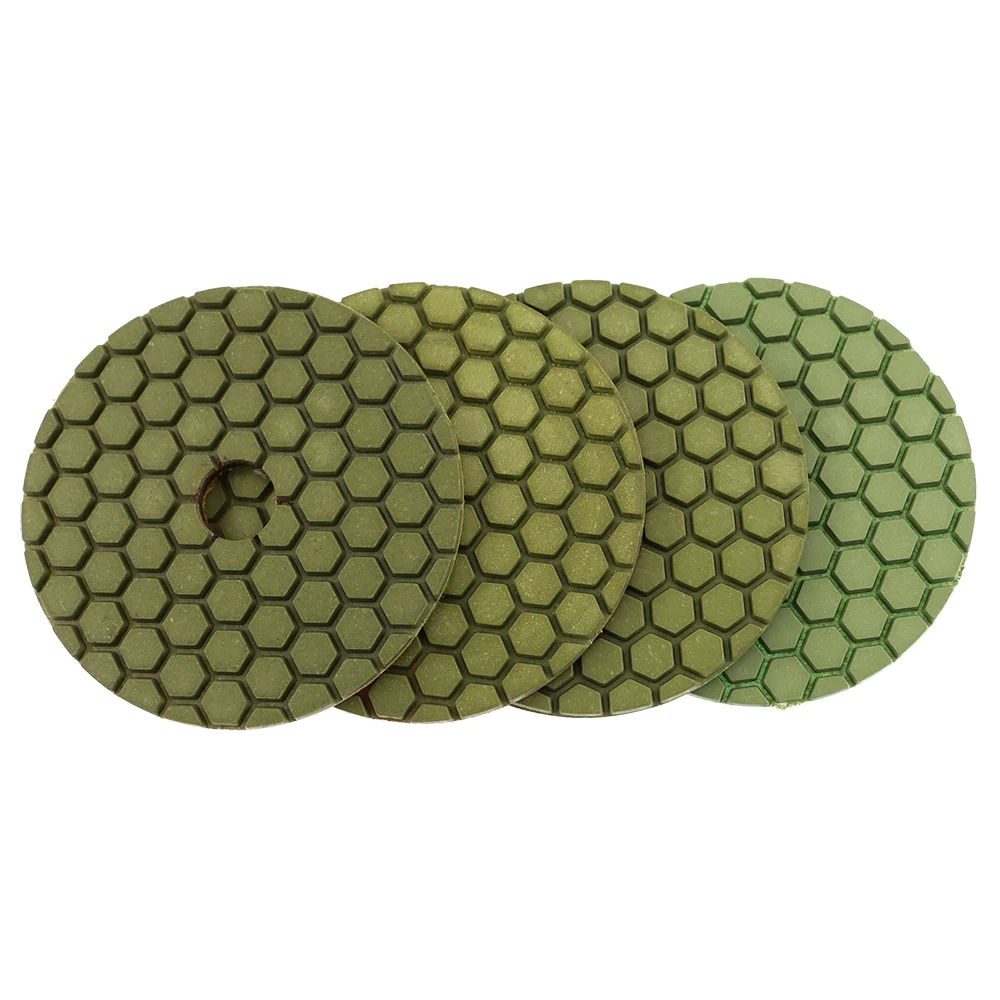 4Inch Super Diamond Polishing Pad 4 Steps Wet Polishing Pads For Granite Marble Stone Concrete 100mm Grinding Disc