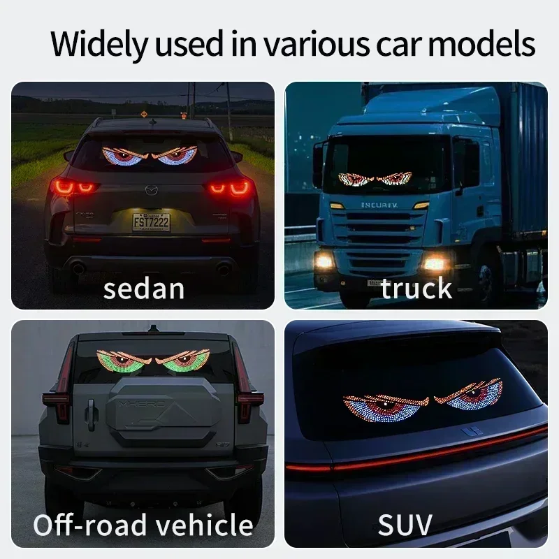NEW Eye LED Sign Truck Scrolling Advertising remote Control Light Custom Text Pattern Animation Programmable Display for Truck