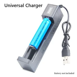 1 Slot Battery USB Charger Adapter LED Smart Chargering For Rechargeable Batteries Li-ion 18650 14500 Universal Charger