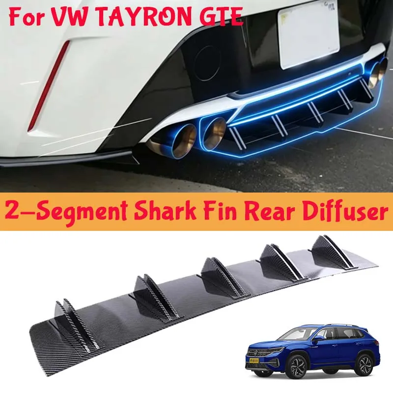 For VW TAYRON GTE Shark Fin Rear Diffuser Split Chassis Spoiler Auto Aerodynamic Parts Aerodynamic Modification