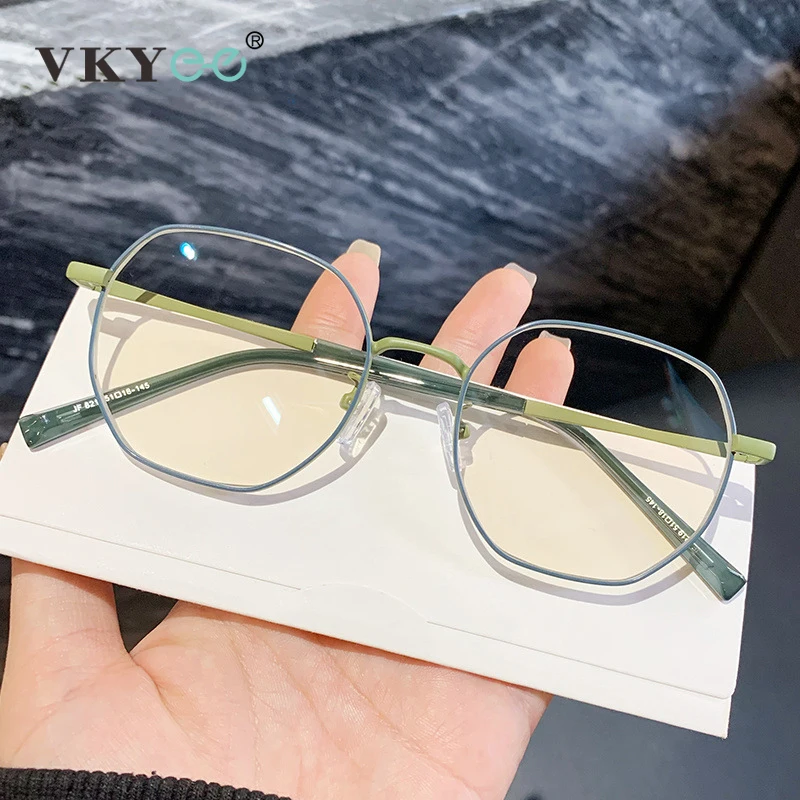 

VICKY New Simple Fashion Geometric Polygonal Design Women's Anti-Blue Light Reading Glasses Customizable Prescription 8219