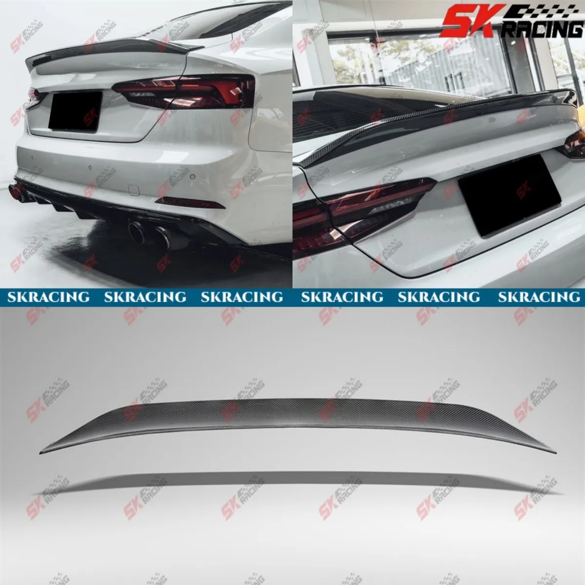 

For Audi A5 S5 RS5 Sportback 4-Door 20-25 Forged/Carbon Fiber Rear Spoiler Wing
