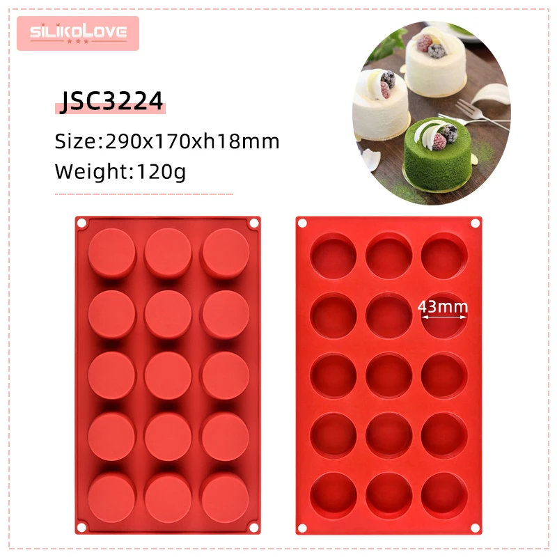 Tall Cylinder Silicone Molds for Baking Mousse Cake 3D Silicone Baking Molds for Brownie French Dessert Mold Pastry Ice Cream