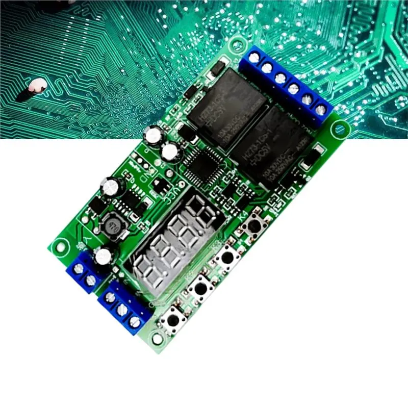 RALCA-YF-7 DC7-30V Dual Channel Delay Relay Module Control Switch Multifunctional Pulse Trigger Cycle Timer 0.01S-999M