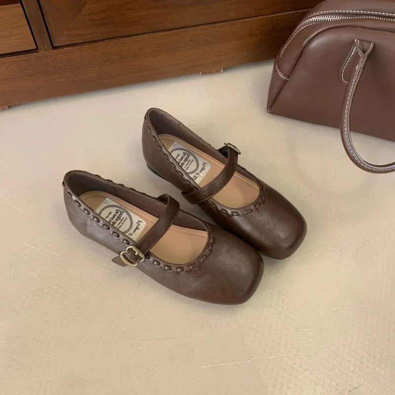 

Retro Women's Mary Jane Shoes Exquisite Round Head Casual Shoes for Woman Fashion Shallow Flat Shoe Designer Shoes Zapatos Mujer