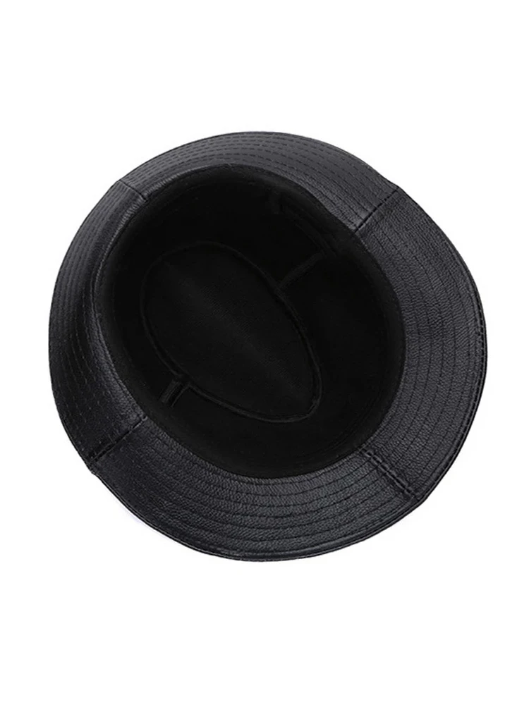 2024 outono inverno quente novo cowboy 100% chapéus de couro real dos homens real genuíno couro topo chapéus moda masculina bonés