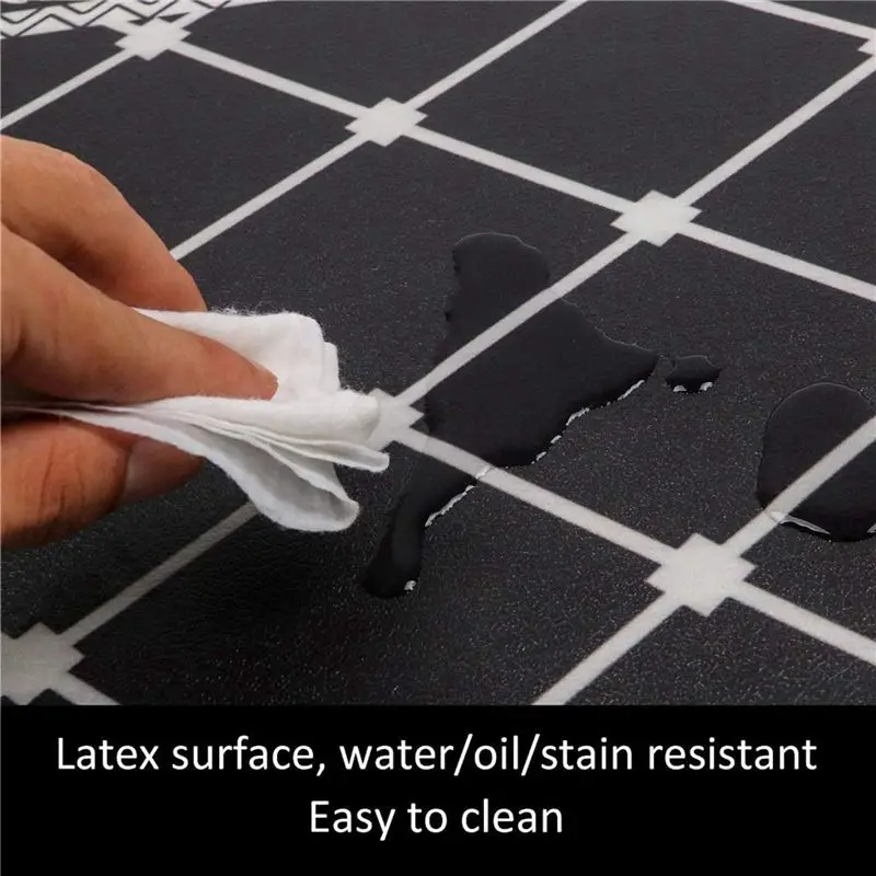A98E-4 Pieces Thick Cushioned Kitchen Floor Mats Set Heavy Duty Comfort Standing Mats Waterproof Kitchen Runner Mats