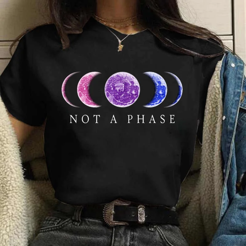 Universe planets Print Tshirt Women Aesthetic Kawaii Graphic T shirt female Tee Tops Retro Black Tshirt Ladies Clothing 2023