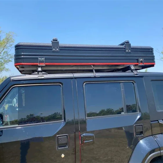 Factory Directly Supply Aluminium Hard Shell Car Roof Top Tent With Luggage Racks For Sale Waterproof Hard Top Roof Tent