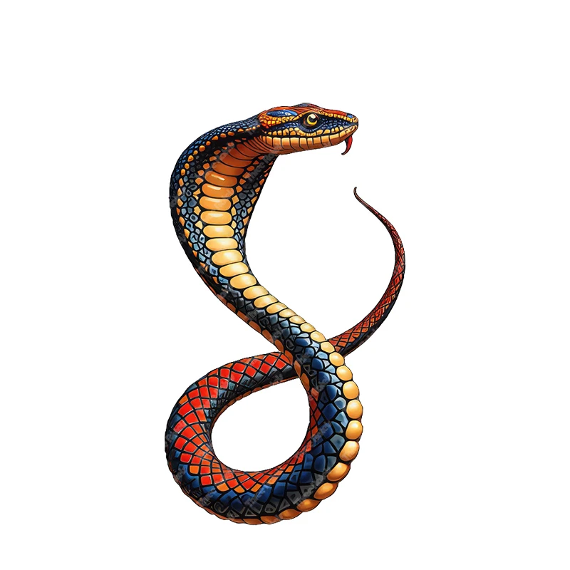 Three Ratels Colorful python art wall sticker for home Decoration personalized Car Stickers