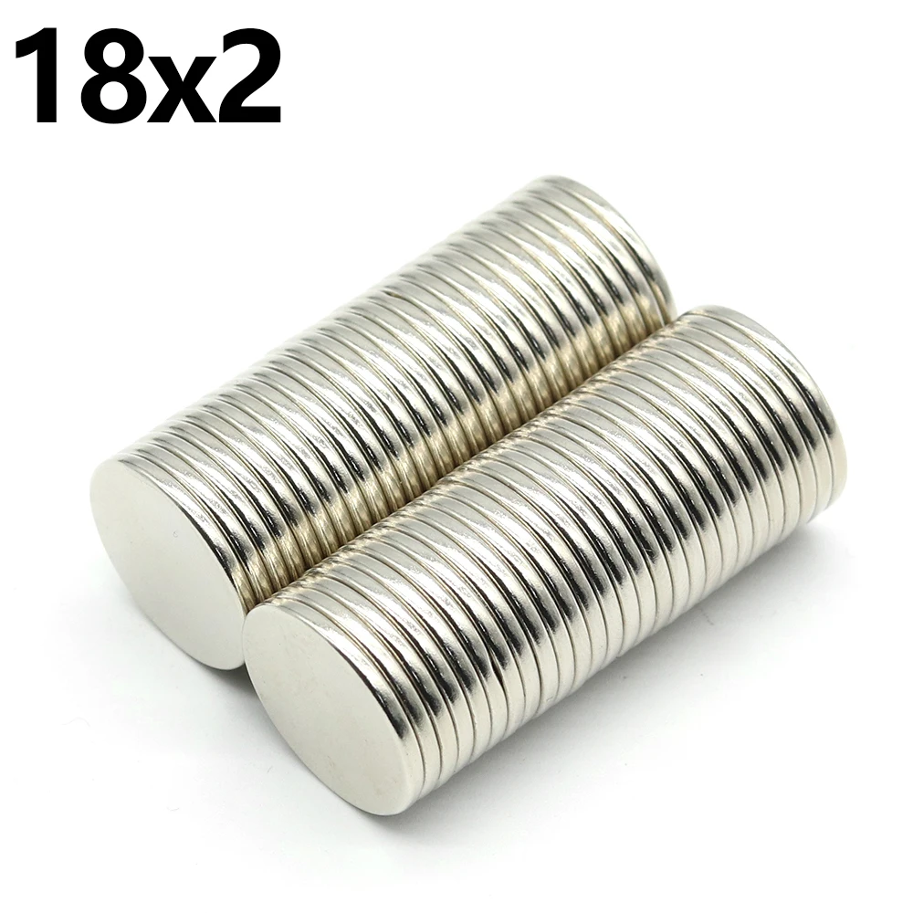 

18x2mm Round Super Strong Neodymium Magnet N35 Powerful Magnetic NdfeB Permanent Refrigerator Magnet imanes DIY