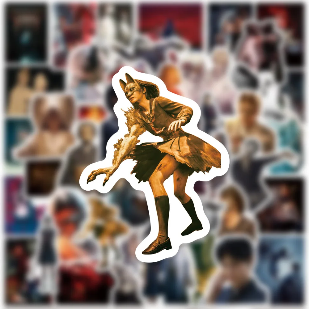 50 قطعة موضوع لعبة الرعب الجديدة سايلنت هيل F Deepwater الديك كوب ماء دفتر حساب ملصق عيد الميلاد مهرجان هدية #4