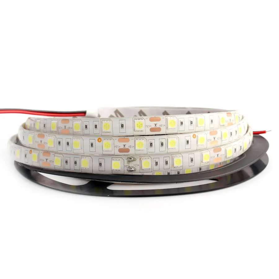 12 V LED Strip RGB Light non impermeabile 60led/m 5050 RGB 1M 5M Led Strip Light 12 V Volt flessibile Diode Ribbon light TV retroilluminazione