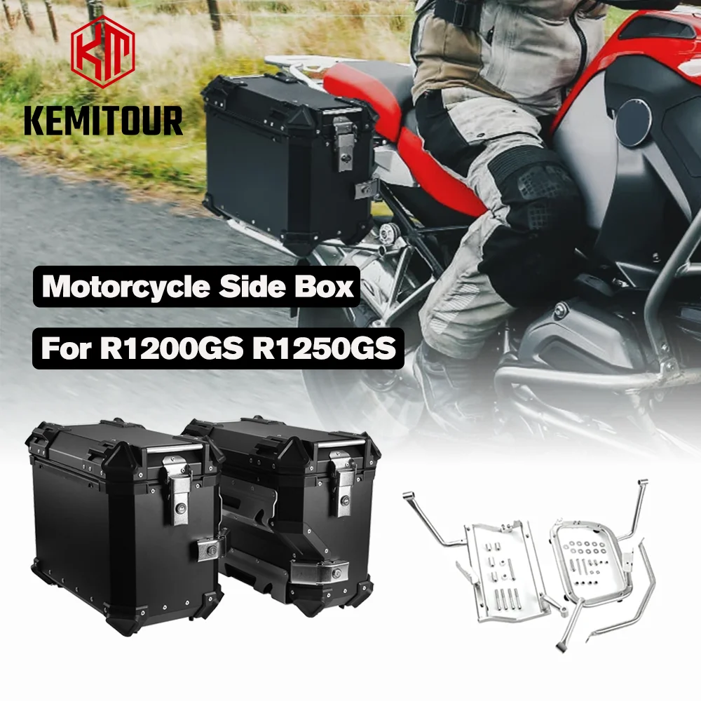 

Aluminum Motorcycle Side Box For BMW R1200GS R1250GS Luggage Case Storage Lock Toolbox R1200 1250GS LC ADV Adventure Saddle Bags